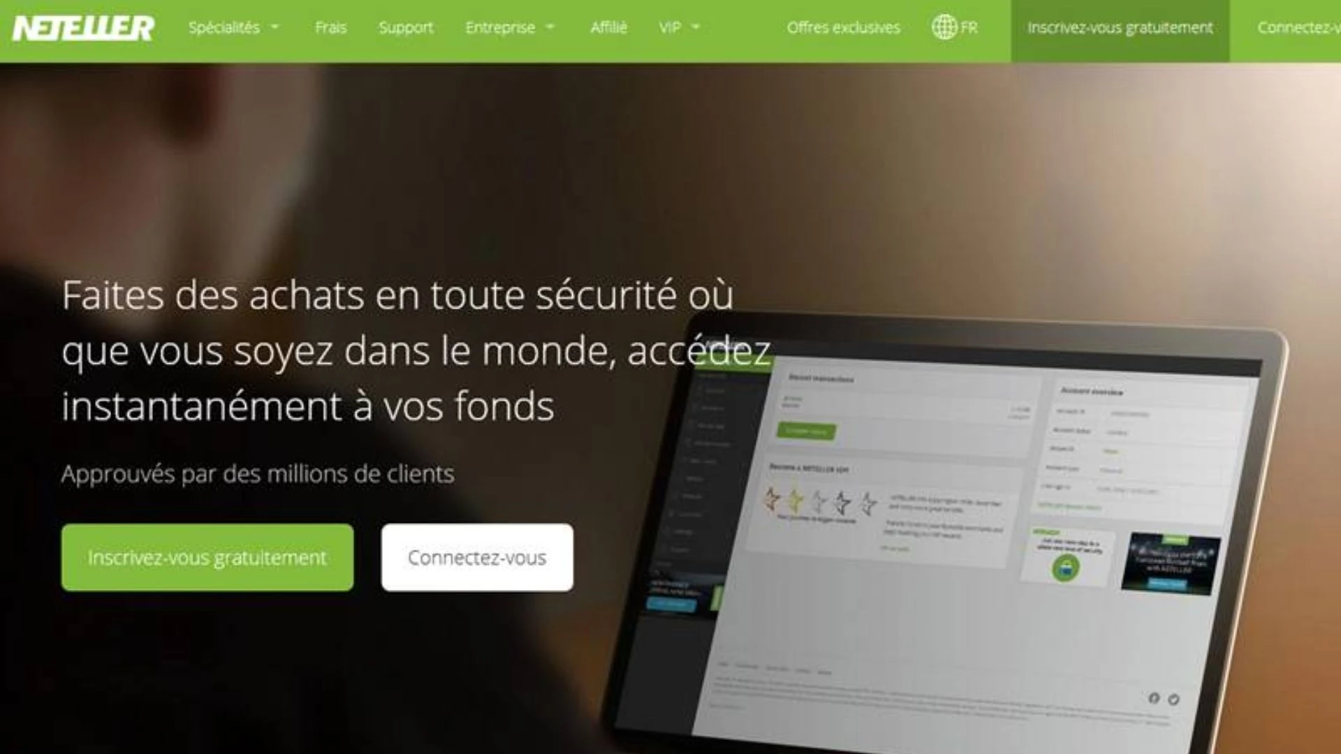 Portefeuille électronique Neteller pour des transactions instantanées et sécurisées sur le casino